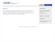 Tablet Screenshot of mhrfund.com